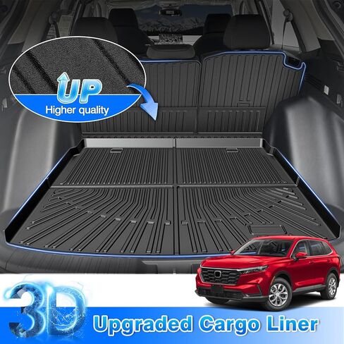 CRV Cargo mat - Trunk Mat for Honda CRV (Include Hybrid) 2023-2026, All Weather Trunk Mat & Backrest Mat for CRV Accessories, Heavy Duty Rubber Mats, Car Accessories in Kuwait