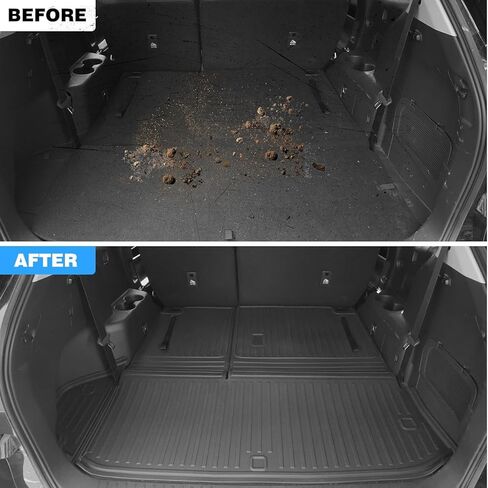 TTX LIGHTING Cargo Mat & Backrest Mat for Ford Expedition 2018-2024 (Not for Max Model), Custom Fit Trunk Liner and 3rd Row Seat Back Cover All Weather Car Accessories in Kuwait