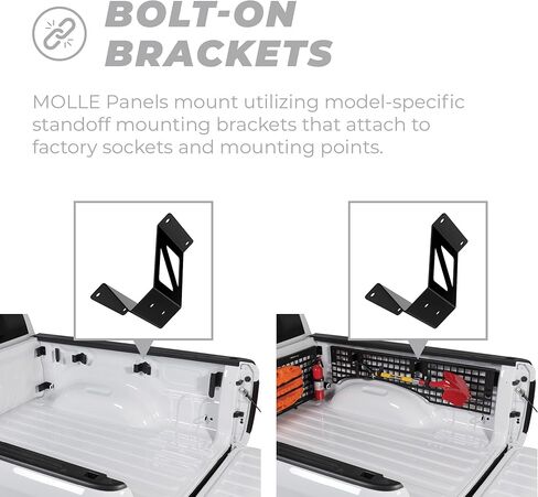 طقم لوحة MOLLE لسائق الشاحنة من Putco، الركاب، الجزء الأمامي - يناسب سرير Ford Ranger 2019-2023 مقاس 5'1'' in Kuwait