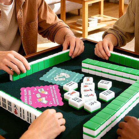 4 Pcs Color Mahjong Shuffler Cards, Mahjong Tile Mixer Shufflers for Mixing and Shuffling Tiles, Funny Sayings Mahjong Accessories Gifts for Lovers Games Family Games in Saudi Arabia