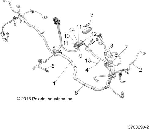 Polaris 2414490 Chassis Harness RZR EPS S Premium 1000 2019-2020 in Kuwait