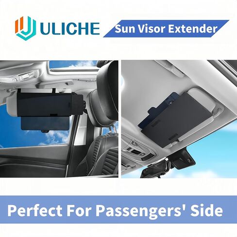 Polarized Car Sun Visor Extender with PC Lens&Side Sunshade, UV400 Anti-Glare Windshield Visor Attachment for Safe Driving,Sun Blocker Protect from Glare，UV Rays,Universal for Most Cars (Driver Side) in Kuwait
