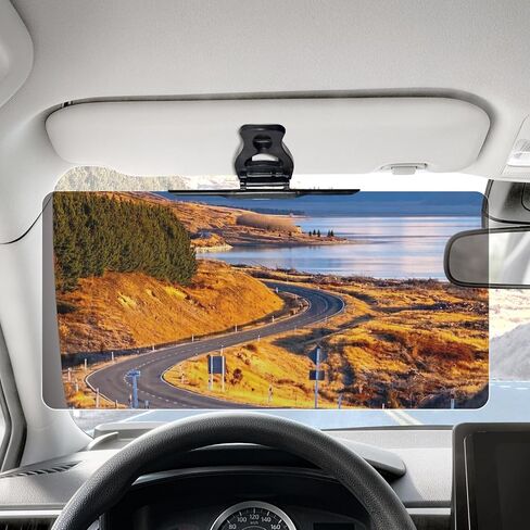 Car Sun Visor Extender, Anti-Glare Polarized Sun Visor for Cars, UV400 Sun Blocker for Car Windshield, Adjustable Visor Extension Clip On Attachment, Universal Car Visor Extender in Kuwait
