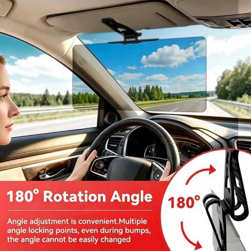 Car Sun Visor Extender, Anti-Glare Polarized Sun Visor for Cars, UV400 Sun Blocker for Car Windshield, Adjustable Visor Extension Clip On Attachment, Universal Car Visor Extender in Kuwait