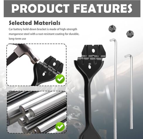 بطارية السيارة عقد أسفل عدة OEM #82161AG011، طقم حامل بطارية السيارة متوافق مع سوبارو امبريزا WRX STI فورستر Crosstrek، البطاريات عقد مجموعات قوس مع السنانير والمكسرات in Kuwait