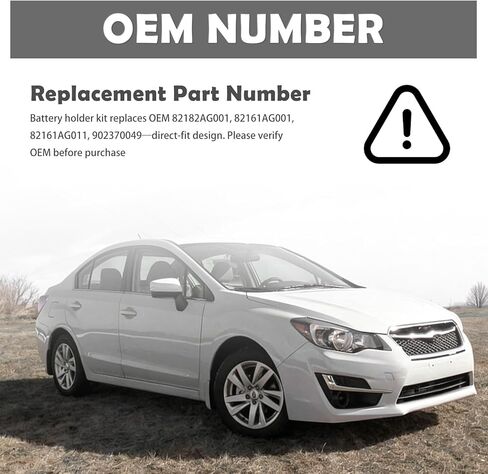 بطارية السيارة عقد أسفل عدة OEM #82161AG011، طقم حامل بطارية السيارة متوافق مع سوبارو امبريزا WRX STI فورستر Crosstrek، البطاريات عقد مجموعات قوس مع السنانير والمكسرات in Kuwait