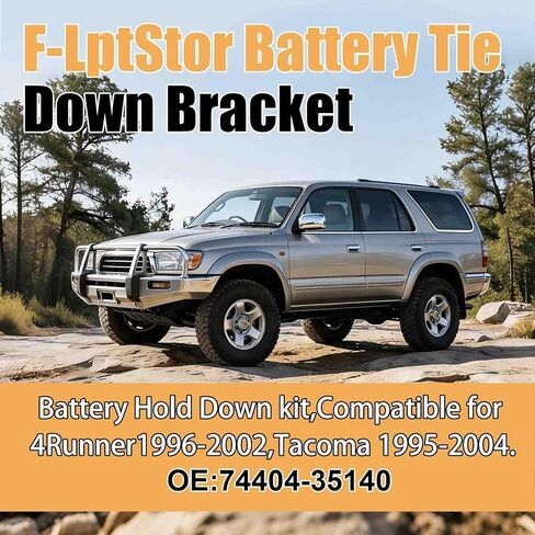 دعامة ربط البطارية لأسفل، مجموعة تثبيت البطارية، متوافقة مع 4Runner 1996-2002، Tacoma 1995-2004، 74404-35140، عبوة واحدة مع مسمارين. in Kuwait