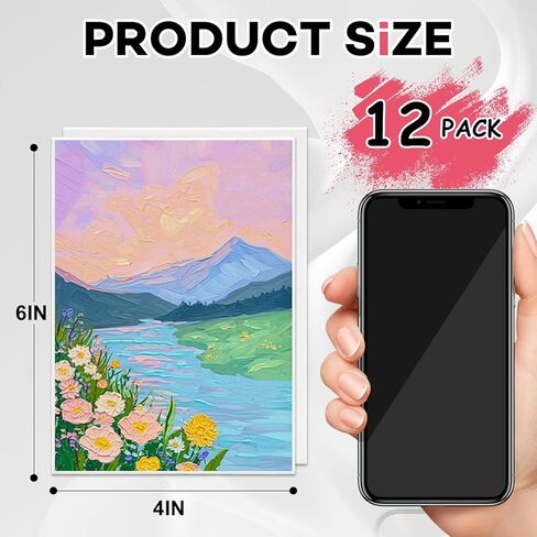 ESRICH 12 Pack 4x6 Inch Small Canvases for Painting, Painting Canvas 4x6 Inch Cotton Primed Acid Free Mini Blank Canvas Panels for Oil Paint,Watercolor,Acrylic Paint, Gouache, Tempera in Kuwait