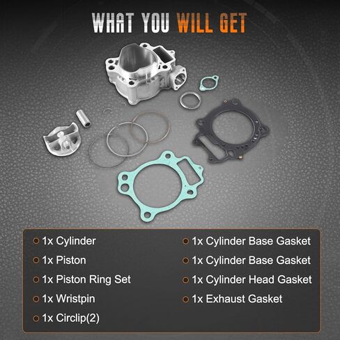 Φ78mm CRF250R Cylinder Piston Gasket Top End Rebuild Kit for Hon-da CRF 250 R 2004 2005 2006 2007 CRF 250 X 2004-2017, Replace 12100-KRN-672 in Kuwait