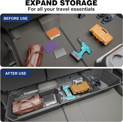 Under Seat Storage Box Fit for 2019-2026 Chevy Silverado/GMC Sierra 1500, 2020-2026 Silverado/Sierra 2500HD/3500HD, Double Cab & Crew Cab Underseat Organizer Accessories in Kuwait