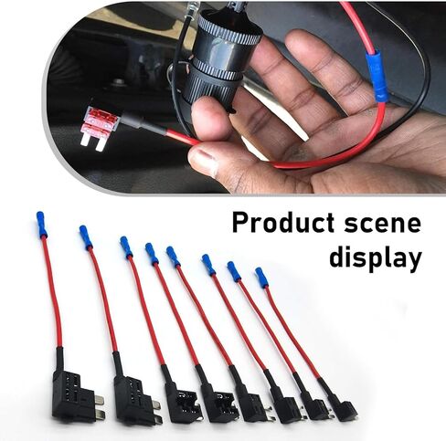4 Types Add-a-Circuit Fuse Tap Adapter (8PCS), Low-Profile/Mini/Micro/ATO 12V Automotive Blade Fuse - Universal for Cars, Trucks, Boats (Multicolored) in Kuwait