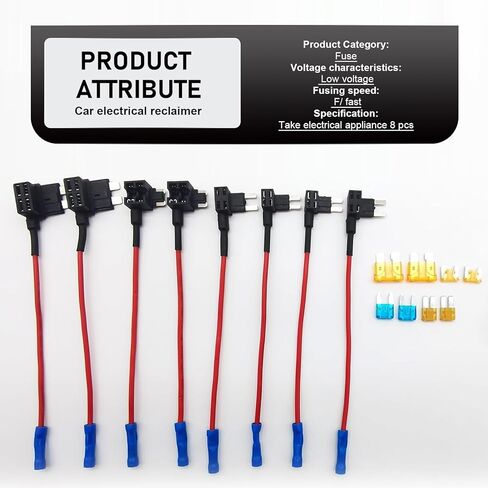 4 Types Add-a-Circuit Fuse Tap Adapter (8PCS), Low-Profile/Mini/Micro/ATO 12V Automotive Blade Fuse - Universal for Cars, Trucks, Boats (Multicolored) in Kuwait