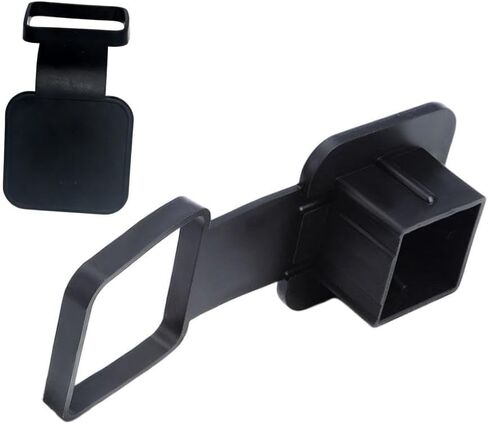 2 Inch Trailer Hitch Receiver Tube Cover, Black Rubber Dust Plug for 2" Square Receivers, Compatible with Trucks SUVs Pickups（ 1pcs） in Kuwait