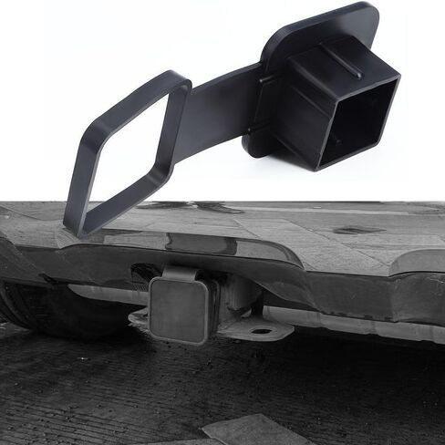 2 Inch Trailer Hitch Receiver Tube Cover, Black Rubber Dust Plug for 2" Square Receivers, Compatible with Trucks SUVs Pickups（ 1pcs） in Kuwait