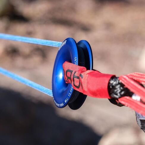 MILE MARKER SBR-12BRR حلقة استرداد سيبر زرقاء واحدة للطرق الوعرة EZY Glide | تم تصميمها لزيادة السعة وتقليل تآكل الحبال | الثقيلة وخفيفة الوزن in Kuwait