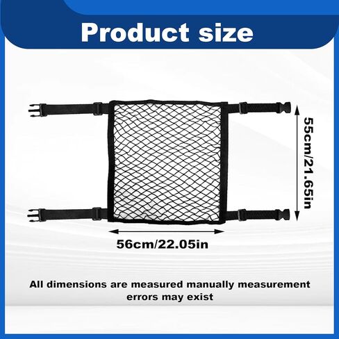 Front Seat Organizer,22" x 22" Front Seats Versatile Elastic Organizers Net, High Elastic Front Seat Organizer Versatile Purse Holder for Most Vehicles in Kuwait