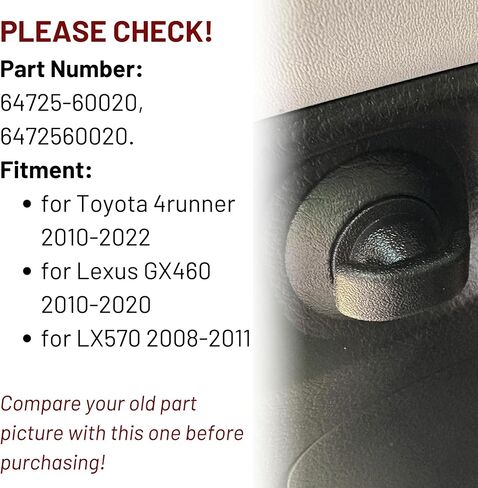 خطافات شبكة البضائع مناسبة لسيارة Toyota 4runner، لسيارة Lexus LX570 GX460، استبدال 64725-60020، مشبك تثبيت برغي السيارة لأسفل للأمتعة الخلفية للسيارة، حامل تعليق منظم المقصورة وإكسسوارات السيارات in Kuwait