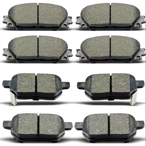 Front Rear Ceramic Brake Pads 8 Pieces Set fit for 2011-2017 Lexus CT200h,for 2010-2022 Toyota Prius,for 2012-2013 Prius Plug-In,for 2017-2019 Prius Prime,for 2020-2022 Corolla in Kuwait