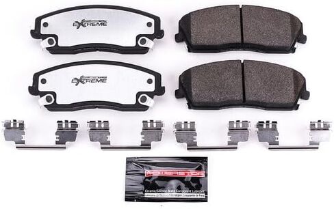وسائد فرامل أمامية PowerStop لسيارة Chrysler 300 2005-23 |Dodge Challenger 2009-23 |Charger 2006-23 |Magnum 2005-08 - Z26 وسادات فرامل سيراميك من ألياف الكربون مع أدوات تركيب، Z26-1056 in Kuwait