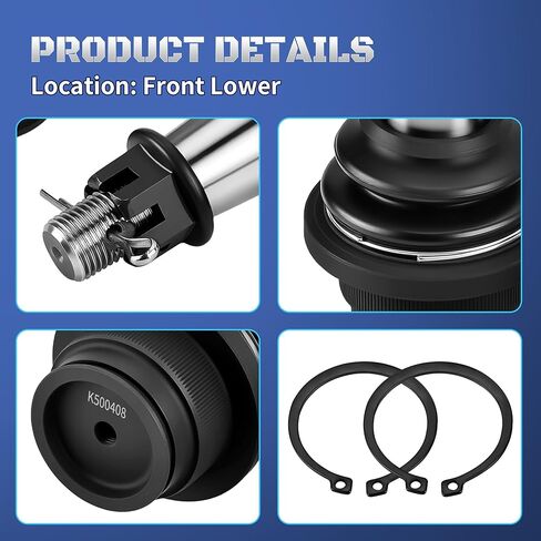 Set of 2 Front Lower Ball Joint Compatible with 2014-2020 Chevy Silverado 1500 Tahoe Suburban GMC Sierra Yukon XL Cadillac Escalade ESV 2015 2016 2017 2018 2019 2020 Replaces K500408 in Kuwait