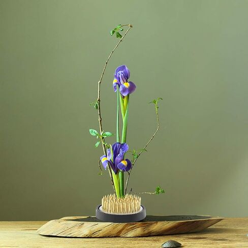 Needle Kenzan Flower Arrangement Tool, Brass Needle Base, Durable with Rubber Gasket, for Club, Garden, Hotel, Home Decoration(40mm Diameter Copper Needle) in Kuwait