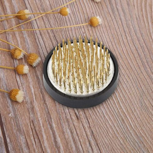 Needle Kenzan Flower Arrangement Tool, Brass Needle Base, Durable with Rubber Gasket, for Club, Garden, Hotel, Home Decoration(40mm Diameter Copper Needle) in Kuwait