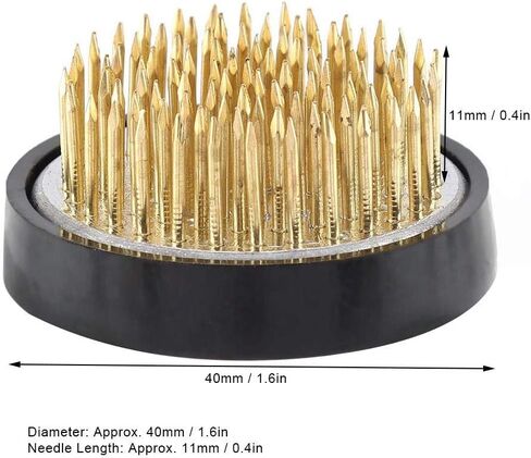 Needle Kenzan Flower Arrangement Tool, Brass Needle Base, Durable with Rubber Gasket, for Club, Garden, Hotel, Home Decoration(40mm Diameter Copper Needle) in Kuwait