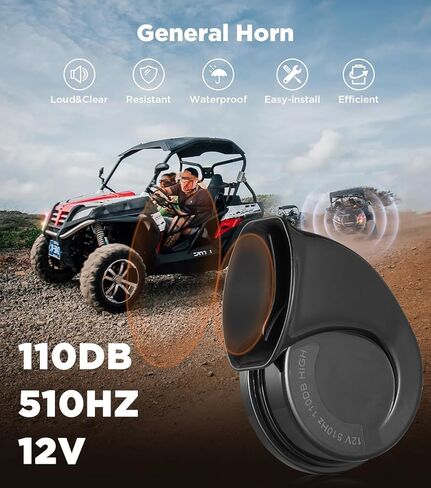 ATV UTV Turn Signal Kit with 110dB Horn Pre-Wired Plug & Play UTV Universal Street Legal Kit with Hazard light, Blinker with Rocker Switch, Compatible With Polaris RZR Can-Am CFMOTO in Kuwait