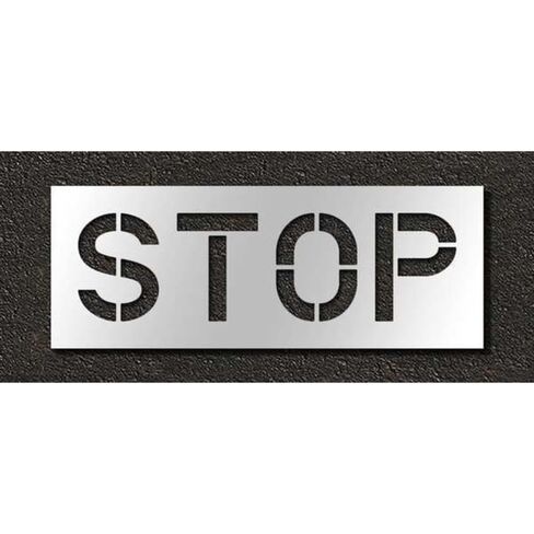 Pavement Stencil, Stop, 12 in in Kuwait