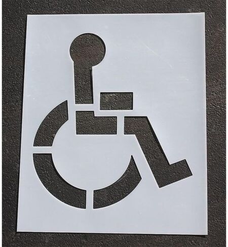 Pavement Stencil, 42" H, 38" W, 0.063" Thick in Kuwait