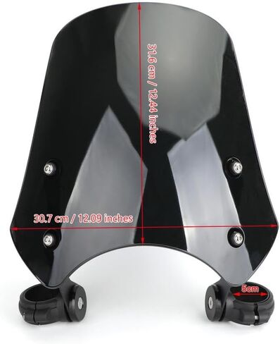 ABS Motorcycle Windscreen Compatible with Softail Models Black in Kuwait