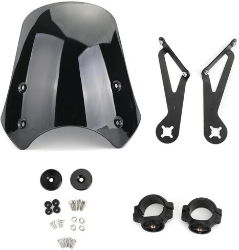 ABS Motorcycle Windscreen Compatible with Softail Models Black in Kuwait