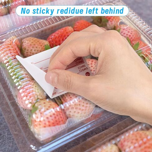 2 Rolls 600 Pieces Shelf Life Removable Freezer Labels, 2 x3 Inch Food Labels for Containers Date Stickers for Freezer Easy to Remove in Kuwait