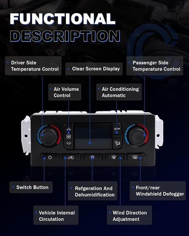 Upgrade 599-211XD HVAC Control Module Panel Silverado/Sierra Climate Control Module A/C Heater Air Conditioning Panel Compatible with Chevy Silverado Avalanche Tahoe Suburban GMC Sierra Yukon Escalade in Kuwait