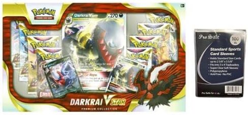 Pokemon TCG VSTAR Premium Collection Box w/Sleeves - 8 Packs Promo Cards (Darkrai VSTAR) in Kuwait