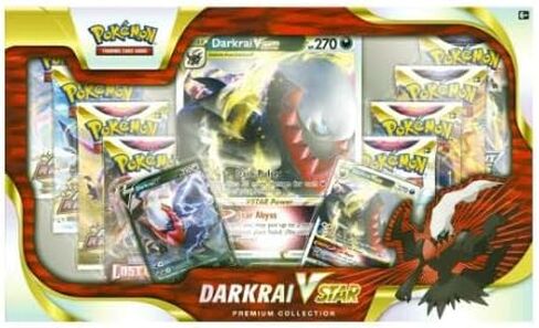 Pokemon TCG VSTAR Premium Collection Box w/Sleeves - 8 Packs Promo Cards (Darkrai VSTAR) in Kuwait