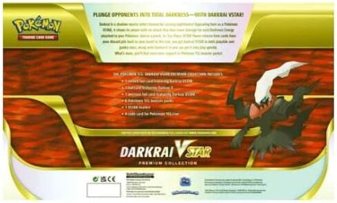 Pokemon TCG VSTAR Premium Collection Box w/Sleeves - 8 Packs Promo Cards (Darkrai VSTAR) in Kuwait