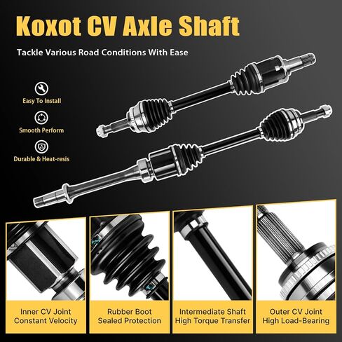 2PCS Front CV Axle Shaft Assembly for Toyota Camry 2012 2013 2014 2015 2016 2017, 2.5L L4 Gas FWD Only, Non-Hybrid, No AWD/4WD & Manual/CVT, 2015 Only Pre 01/2015 Build, OE# 66-5294 66-5410 in Kuwait