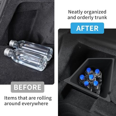 Eonflux 2025 2026 Tesla Model Y Juniper Accessories، صناديق تخزين جانبية منظم صندوق السيارة مع أغطية، منظم تخزين صندوق السيارة الخلفي من طراز Y Juniper، منظم صندوق السيارة لملحقات Tesla Model Y 2026 in Kuwait