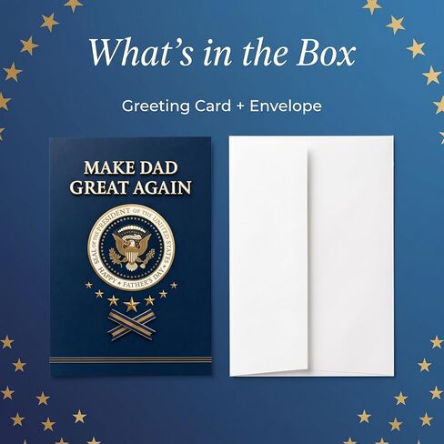 Talking Father’s Day Card with Sound, Funny Patriotic Audio Greeting Card for Dad Husband Grandpa, 35-Second Voice Message, 5x7 Best Dad Gift from Son Daughter Wife in Kuwait