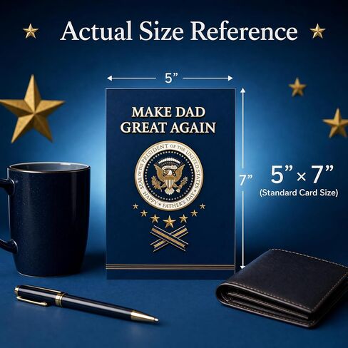 Talking Father’s Day Card with Sound, Funny Patriotic Audio Greeting Card for Dad Husband Grandpa, 35-Second Voice Message, 5x7 Best Dad Gift from Son Daughter Wife in Kuwait