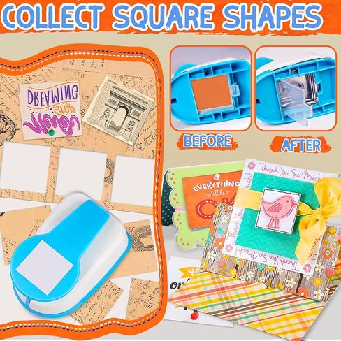 Square Punch Square Hole Punch for Crafts Squares Paper Punches for Crafting Squares Puncher for Scrapbooking 1.5 inch Shape Hole Puncher in Kuwait