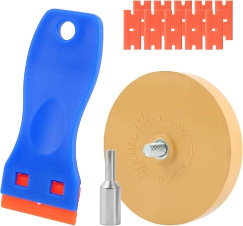 New Car Eraser Wheel for Drill,Non-damaging Car Decal Remover Wheel Kit for Vinyl Tapes with Sticker Remover Tool/Drill Adapter/Blade,Soft Eraser Wheels Adhesive Removers in Kuwait