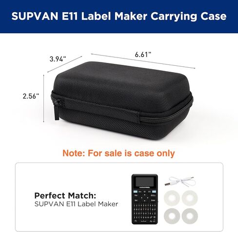 صانع الملصقات SUPVAN E11 مع حقيبة سفر واقية صلبة من النايلون، وبكرتين من الملصقات البيضاء المستمرة وبكرتين من الملصقات البيضاء المقطوعة بالقالب in Kuwait