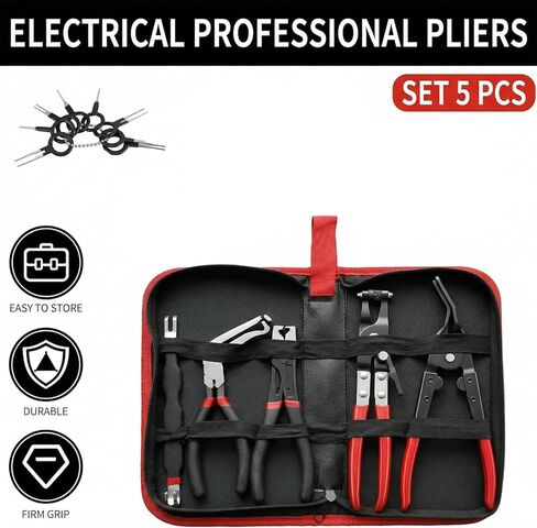 6Pcs Electrical Disconnect Pliers Set Automotive Electrical Connector Removal Tool High-carbon Steel Professional Hose Clamp Kit with Terminal Removal Tool Ideal for Automotive Repairs in Tight Spaces in Kuwait