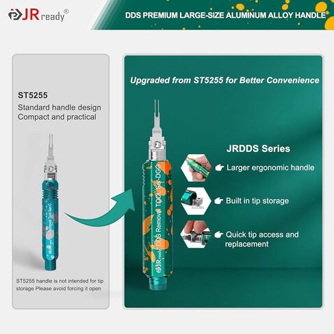JRready JRDDS Series Terminal Removal Tool Kit Molex Pin Extractor Tool with Storage Handle 9 Replaceable Tips for AMP Delphi Molex Bosch Connectors ACTCRH7A07 Extraction Tools in Kuwait