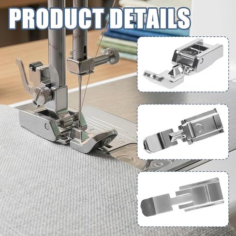 Zipper Foot Zipper Presser Foot Compatible with Snap on Singer, Brother, Janome, Juki, Babylock, Elna, Kenmore, White, Necchi, Simplicity, Euro-Pro, New Home, and More Sewing Machines in Kuwait