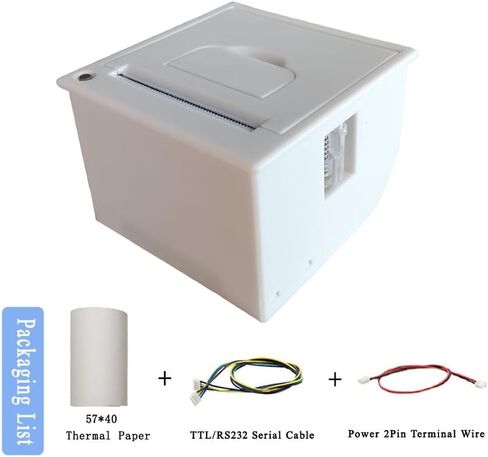 White 58mm Embedded Thermal Bill Printer RS232/TTL Micro Panel Ticket Thermal Receipt Serial Printer Module 5 to 9V in Kuwait