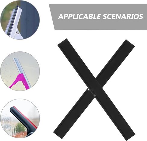GANAZONO 2pieces Car Windshield Wiper Blade Refills Silicone Strips for Manual Scrapers Fit Weather Resistant Easy to Replace in Kuwait