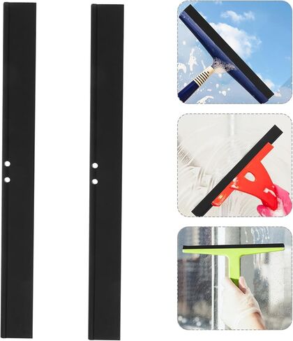 GANAZONO 2pieces Car Windshield Wiper Blade Refills Silicone Strips for Manual Scrapers Fit Weather Resistant Easy to Replace in Kuwait